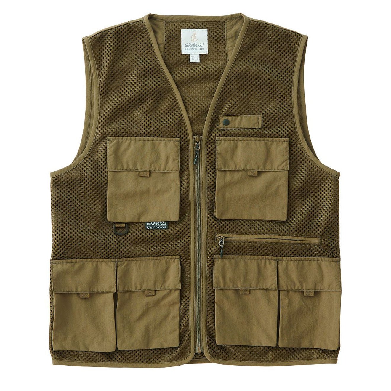 Gramicci Gone Fishing Vest Army Green | Yards Store