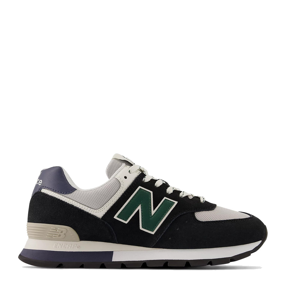 New Balance 574 Rugged Trainers Black Green Yards Store - Main Image
