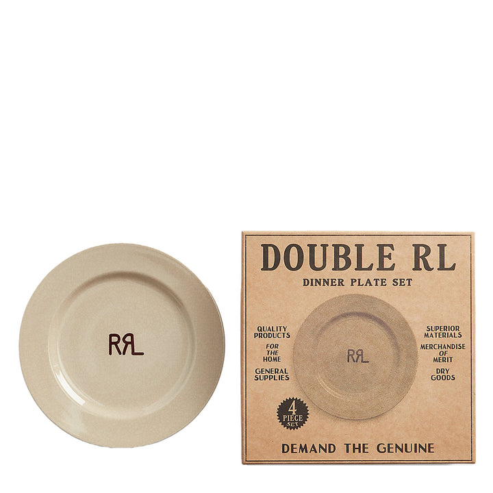 RRL by Ralph Lauren Logo Plate Set Cream / Brown | Yards Store