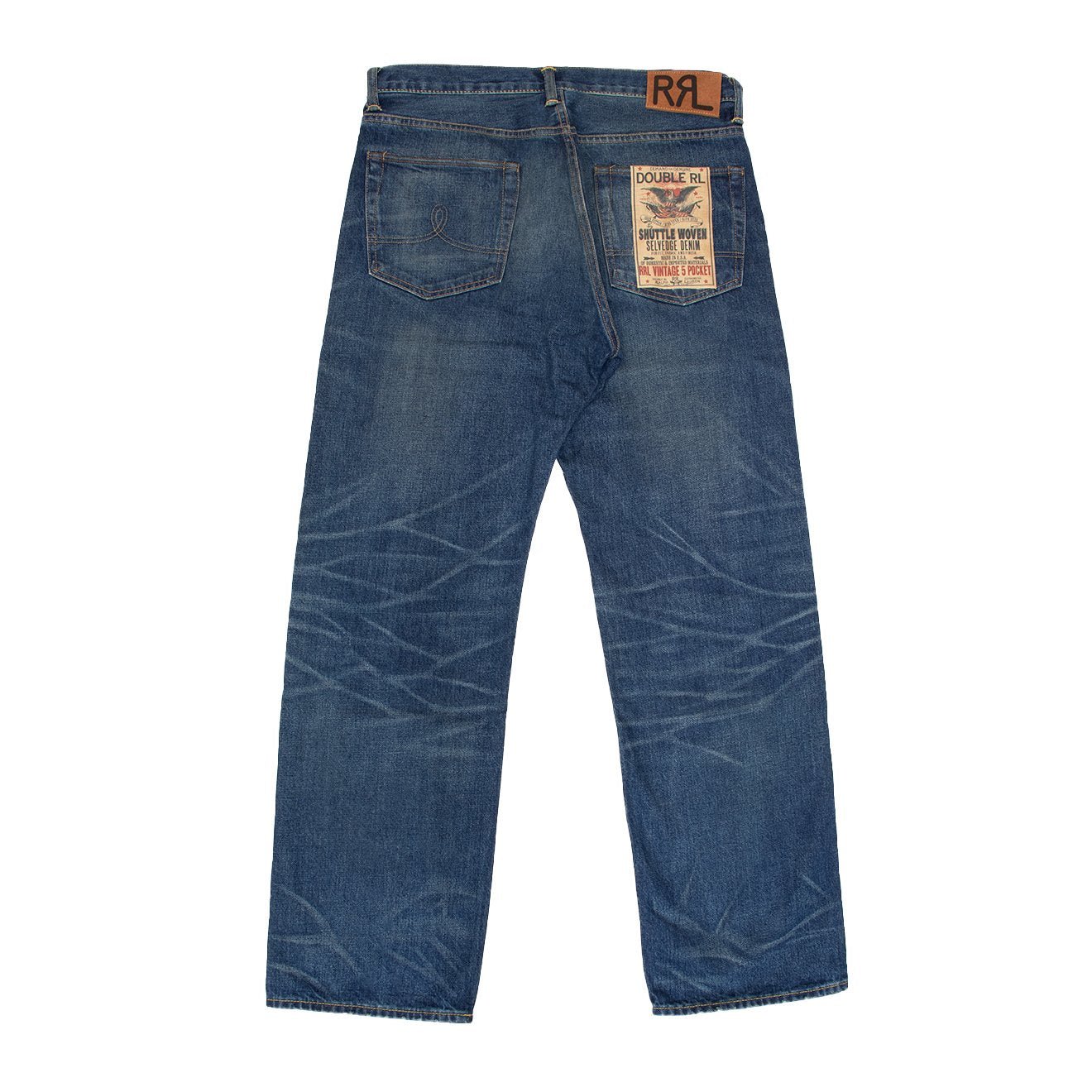 RRL by Ralph Lauren Vintage Selvedge 5 pocket Denim Blue | Yards Store