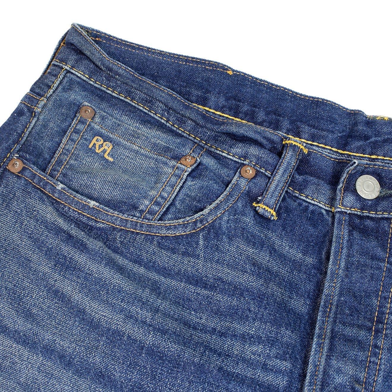 RRL by Ralph Lauren Vintage Selvedge 5 pocket Denim Blue | Yards Store