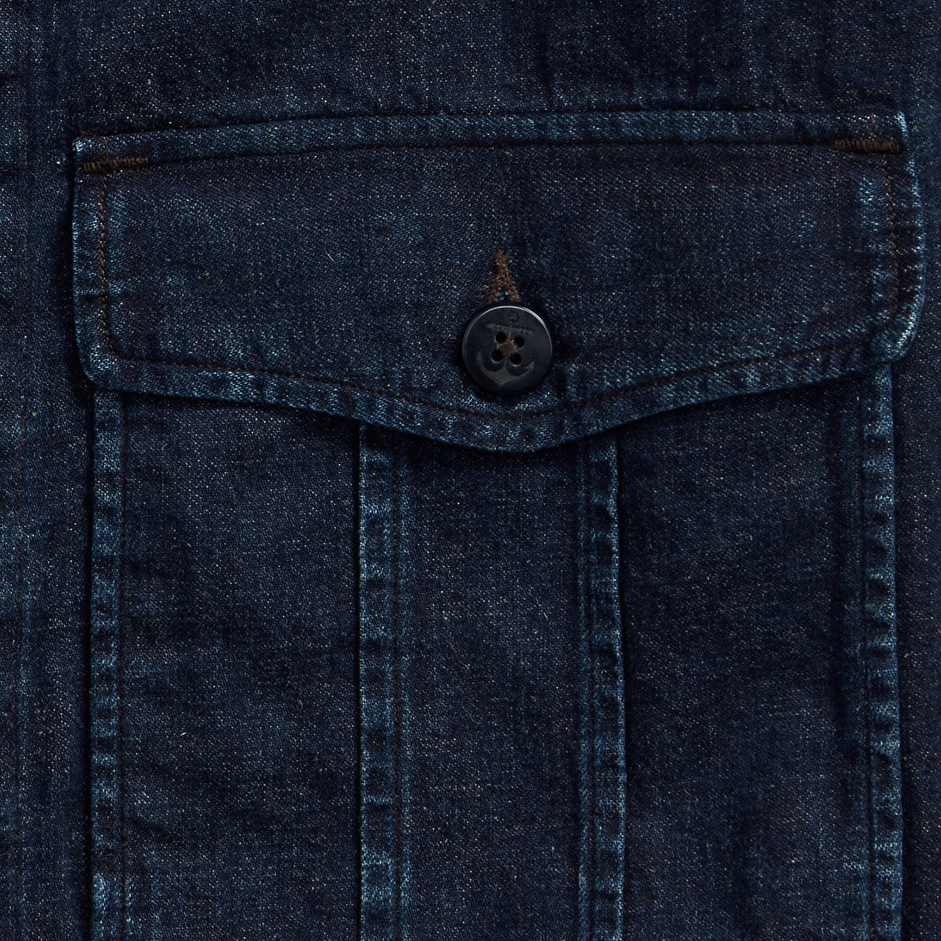 RRL by Ralph Lauren Indigo Denim Overshirt Indigo Yards