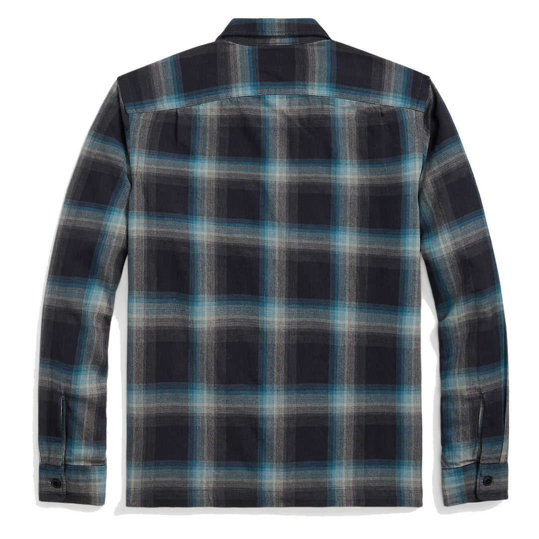 RRL by Ralph Lauren Plaid Jaspe Twill Camp Workshirt Black RRL by Ralph Lauren Plaid Jaspe Twill Camp Workshirt Black