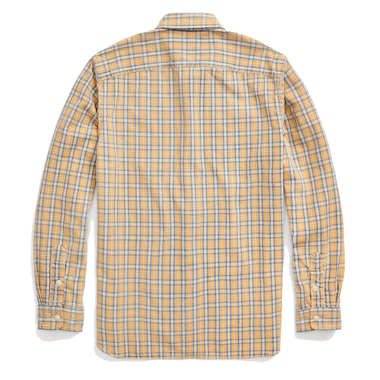 RRL by Ralph Lauren Plaid Woven Workshirt Tan / Indigo