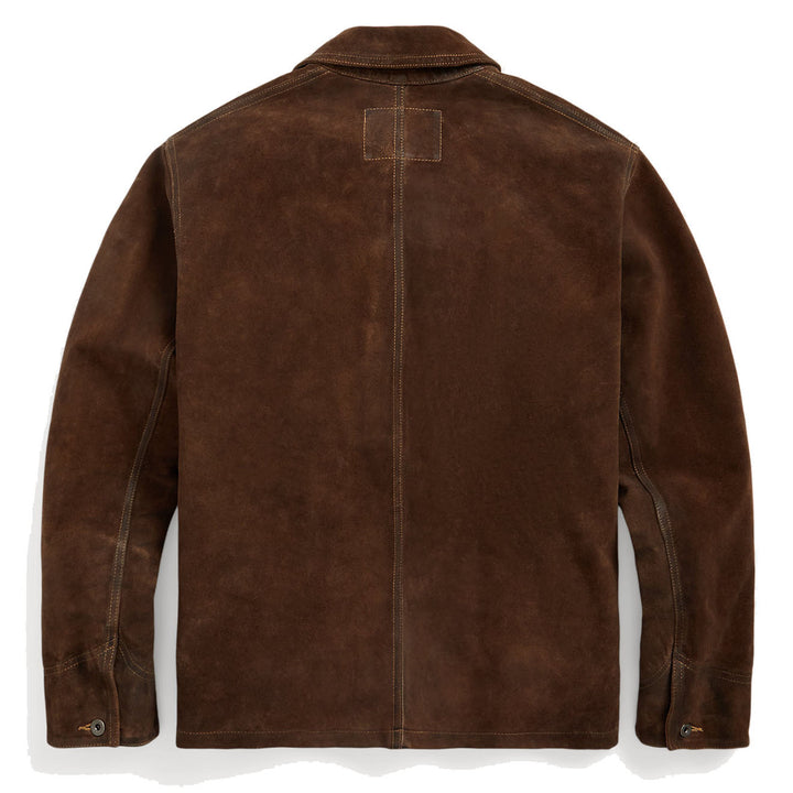 RRL by Ralph Lauren Roughout Suede Jacket Distressed Brown Menswear Yards Store