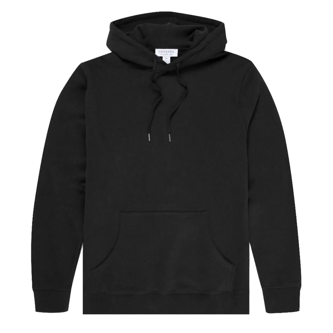 Sunspel Loopback Overhead Hoody Black Menswear Yards Store